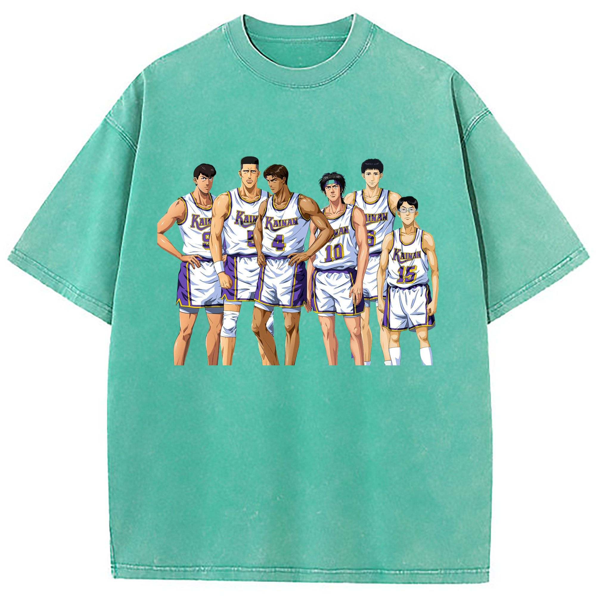 （画像用） SLAM DUNK／スラムダンク 綿100% ヴィンテージ風 半袖Tシャツ（フロントプリント）
